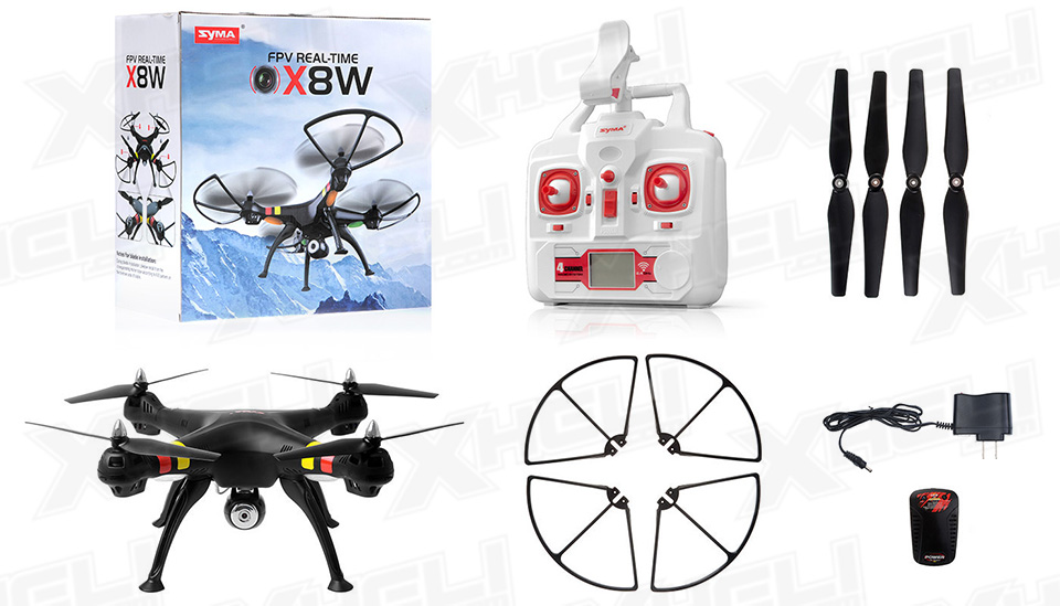 White Syma X8W FPV 2.4Ghz RC Qucopter Drone UVA 2MP Wifi Camera RTF US Seller 