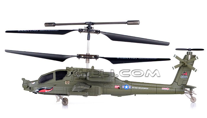 Syma S109 3.5 Kanal RC ferngesteuerter Apache-AH-64 Hubschrauber-Modell mit Gyro 