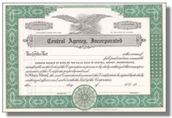 Central Agency Incorporated - 1930