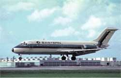 Eastern Airlines postcard Douglas DC9-14