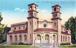 First Methodist Church, Alameda, California Postcard