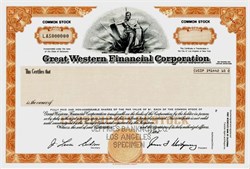 Great Western Financial Corporation (Namesake Great Western Forum - Lakers/Kings) - Delaware