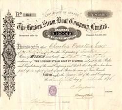 London Steam Boat Company Limited - London 1876