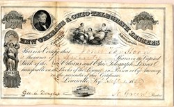 New Orleans & Ohio Telegraph Lessees - Louisville, Kentucky 1858
