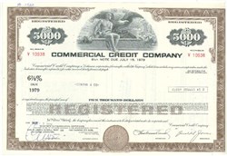 Pack of 100 Certificates - Commercial Credit Company - Price includes shipping costs to U.S.