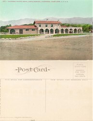 Postcard from the Southern Pacific Depot, Santa Barbara, California. Coast Line S.P.R.R.