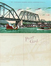 Postcard from the Water Carnival, Healdsburg, California, Northwestern Pacific R.R.