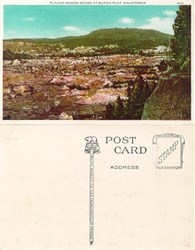 Postcard of Placer Mining Scars at Dutch Flat, California