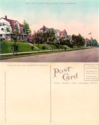 Postcard with a view of North Yakima Avenue Tacoma, Washington