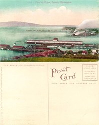 Postcard from the View of Harbor - Everett, Washington 1910