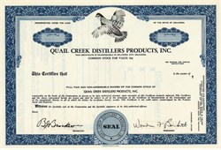 Quail Creek Distillers Products, Inc. - Oklahoma