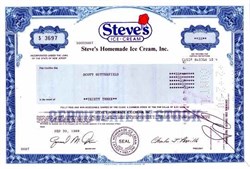 Steve's Homemade Ice Cream, Inc.