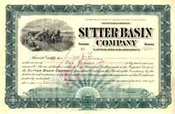 Sutter Basin Company (Named after John Sutter of Sutter's Mill Fame) - California 1916
