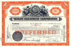 Transit Investment Corporation 1938-1943