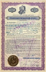 Weehawken Guaranty Company 1930 - Indian Vignette
