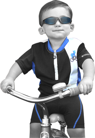 child bike shorts in blue