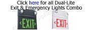 Dual-Lite Exit Signs and Emergency Light Combo