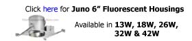Juno Recessed 6 inch Fluorescent Housing by wattage