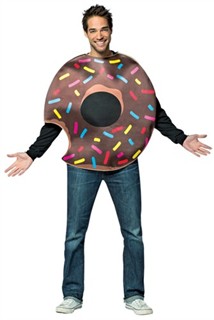 Adult Chocolate Donut Costume with Bite