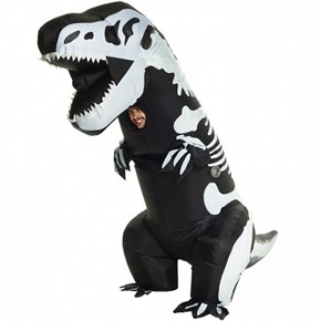 Adult Giant Skeleton T-Rex Inflatable Costume