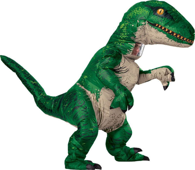 Adult Inflatable Velociraptor Dinosaur Costume