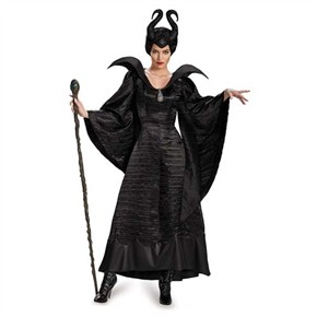 Adult Maleficent Christening Black Gown Deluxe