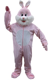 Adult Pink Rabbit Mascot