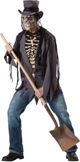Adult Skeleton Costume - Grave Robber