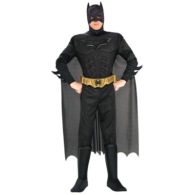 Adult Deluxe Muscle Chest Batman Costume