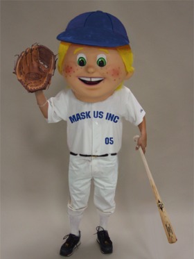 Baseball Kid Mascot Head