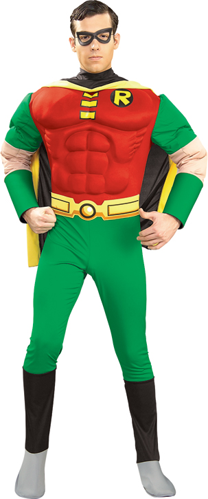 Deluxe Adult Robin Costume with Muscle Chest