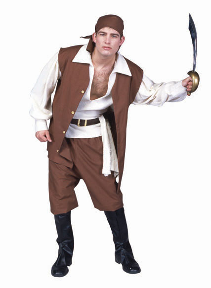 Adult Pirate Costume - Brown