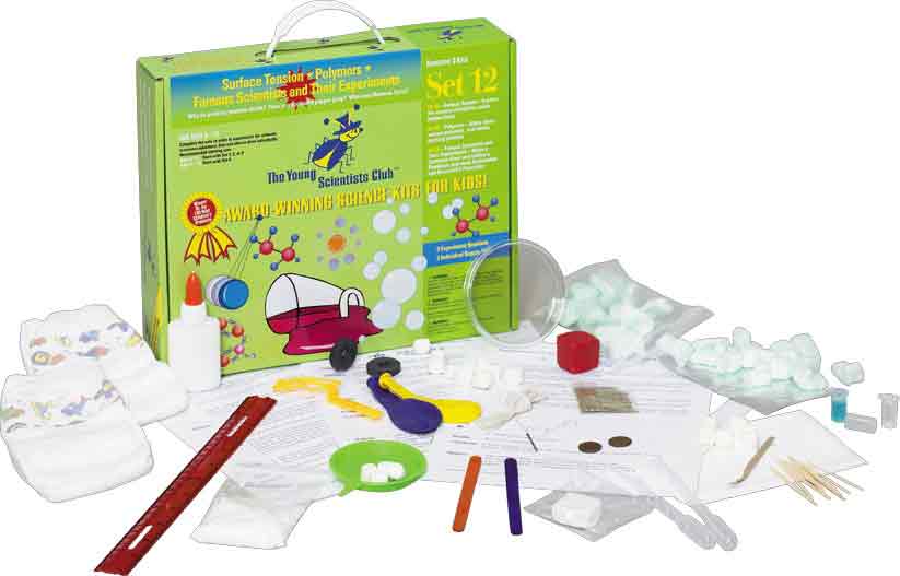 Surface Tension, Polymers, Famous Scientists Science Kit