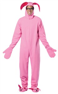Adult Christmas Pink Bunny Costume