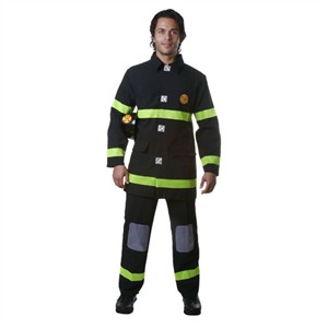 Adult Fire Fighter Costume - Black