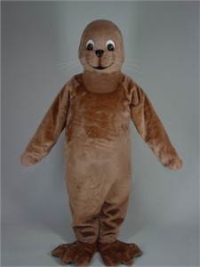Brown Seal Mascot Costume