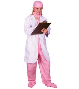 Personalized Kids Doctor Costume - Pink