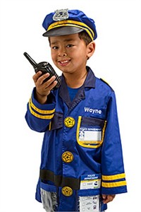 Personalized Police Office Costume Set