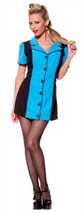 Sexy Bowling Dress Costume - Turquoise