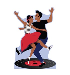 1950s Dancing Cardboard Cutout