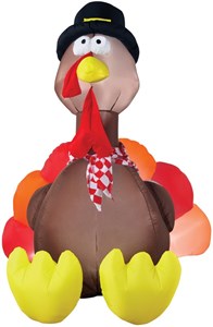 6' Airblown Turkey with Lights Inflatable