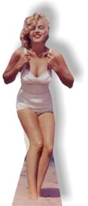 Life Size Marilyn Monroe Standee - White Swimsuit