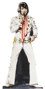 Life Size Elvis Presley Standee - White Jumpsuit