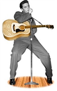 Talking Life Size Elvis Presley Standee with Guitar