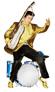 Life Size Elvis Presley Standee with Gold Jacket