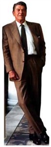Life Size President Ronald Reagan Standee - Brown Suit