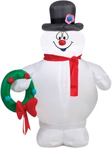 Airblown Frosty Holding Wreath Inflatable