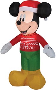 Airblown Mickey In Ugly Sweater Inflatable