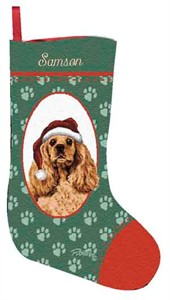 Personalized Dog Christmas Stocking - Cocker Spaniel