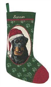 Personalized Dog Christmas Stocking - Rottweiler
